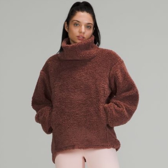 Lululemon Warmth Restore Long Sleeve Turtleneck Pullover Size 8 in Smokey Topaz - Picture 1 of 14